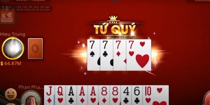 Tiến lên miền Nam tứ quý chặt đôi 2 được dùng ra sao?